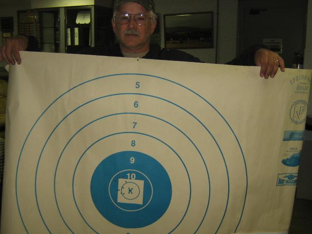 Matt Kline with World Record target